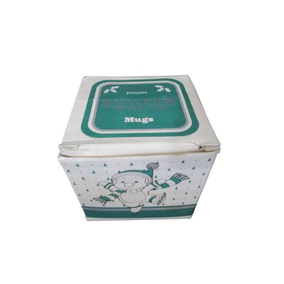 Skaters Waltz Ice Skating Penguin Christmas Mug Vintage Applause With Box GUC - Picture 11 of 11